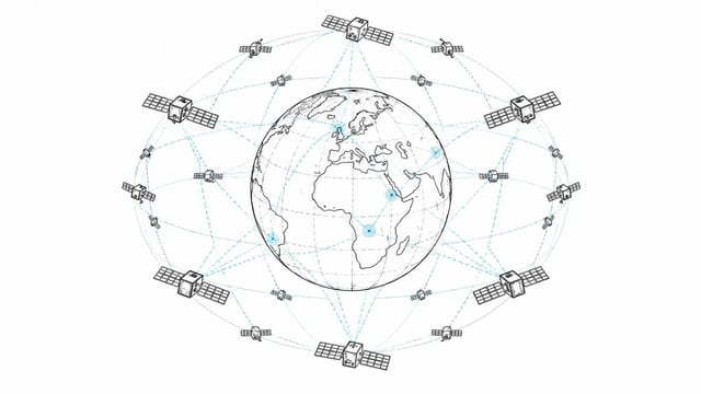 KI-generierte redaktionelle Illustration: Raumfahrt: Open Cosmos plant eine der größten Satellitenflotten Europas