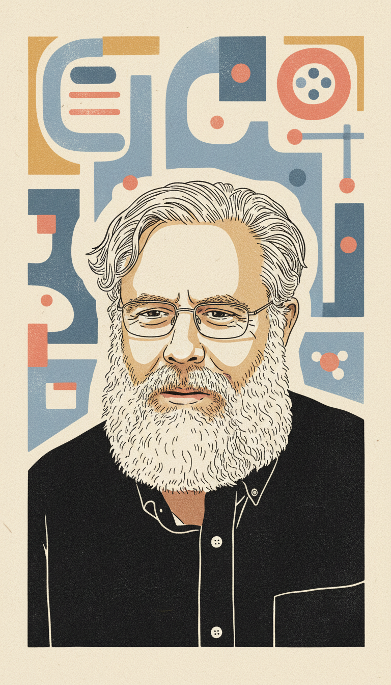 Gezeichnetes Portr&auml;t von George Church